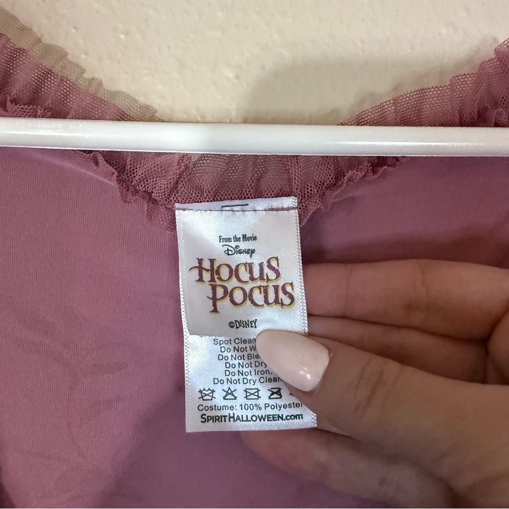 Disney hocus pocus Sarah Sanderson Floral Pink and Purple Long Sleeve Dress S - Picture 4 of 6